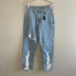 Carmar Size 29 Rhea Jeans Destroyed Distressed Light Wash